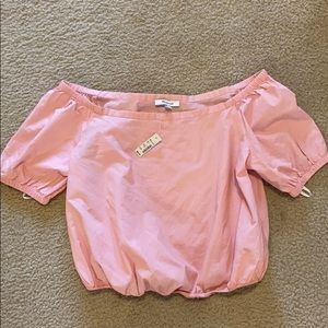 Madewell Pink Off the shoulder Top